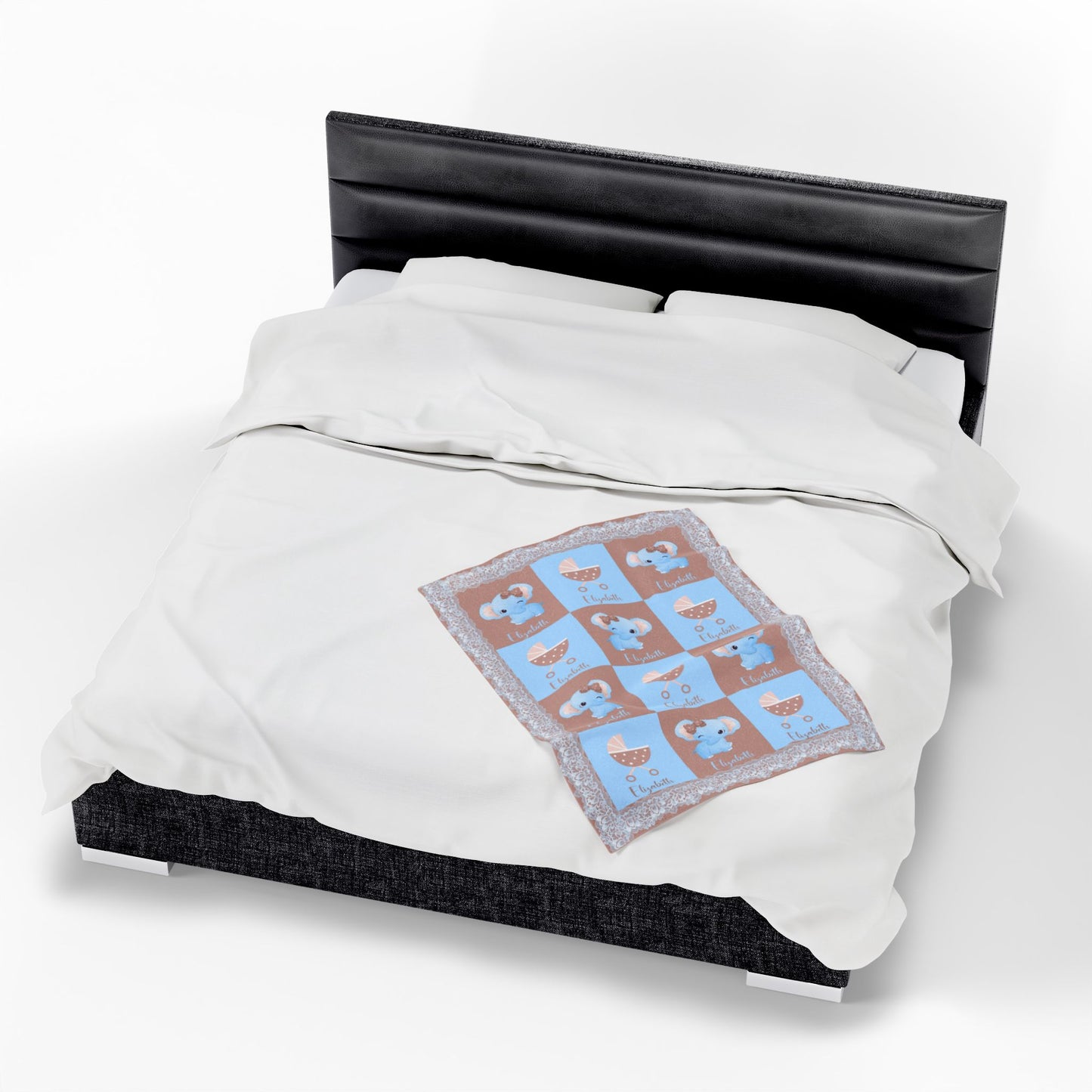 ''Lace Pattern'' Fleece Baby Blanket