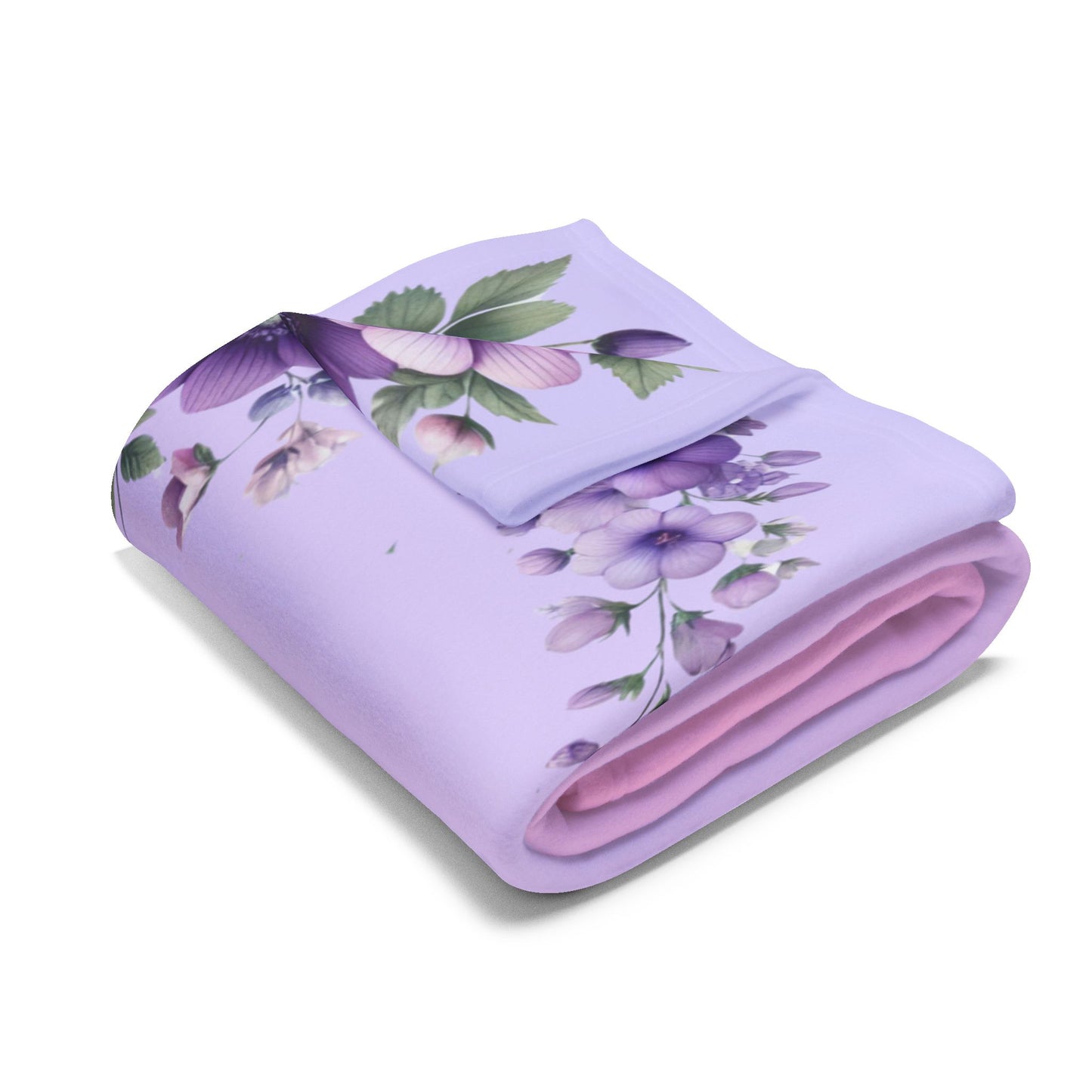 Personalized Floral Milestone Baby Blanket, Soft Velveteen Plush blanket