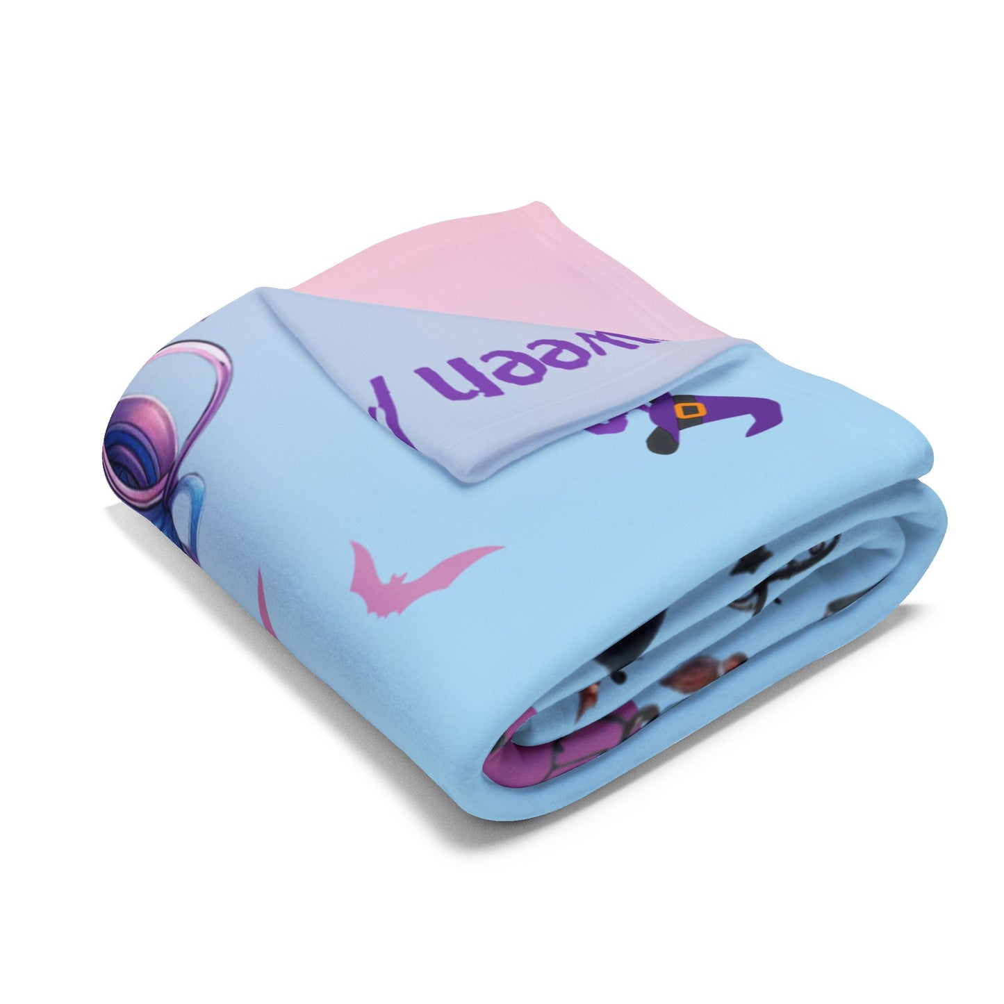 Personalized Aquarius Halloween Blanket for Girls, Custom Name Zodiac Toddler Halloween Throw