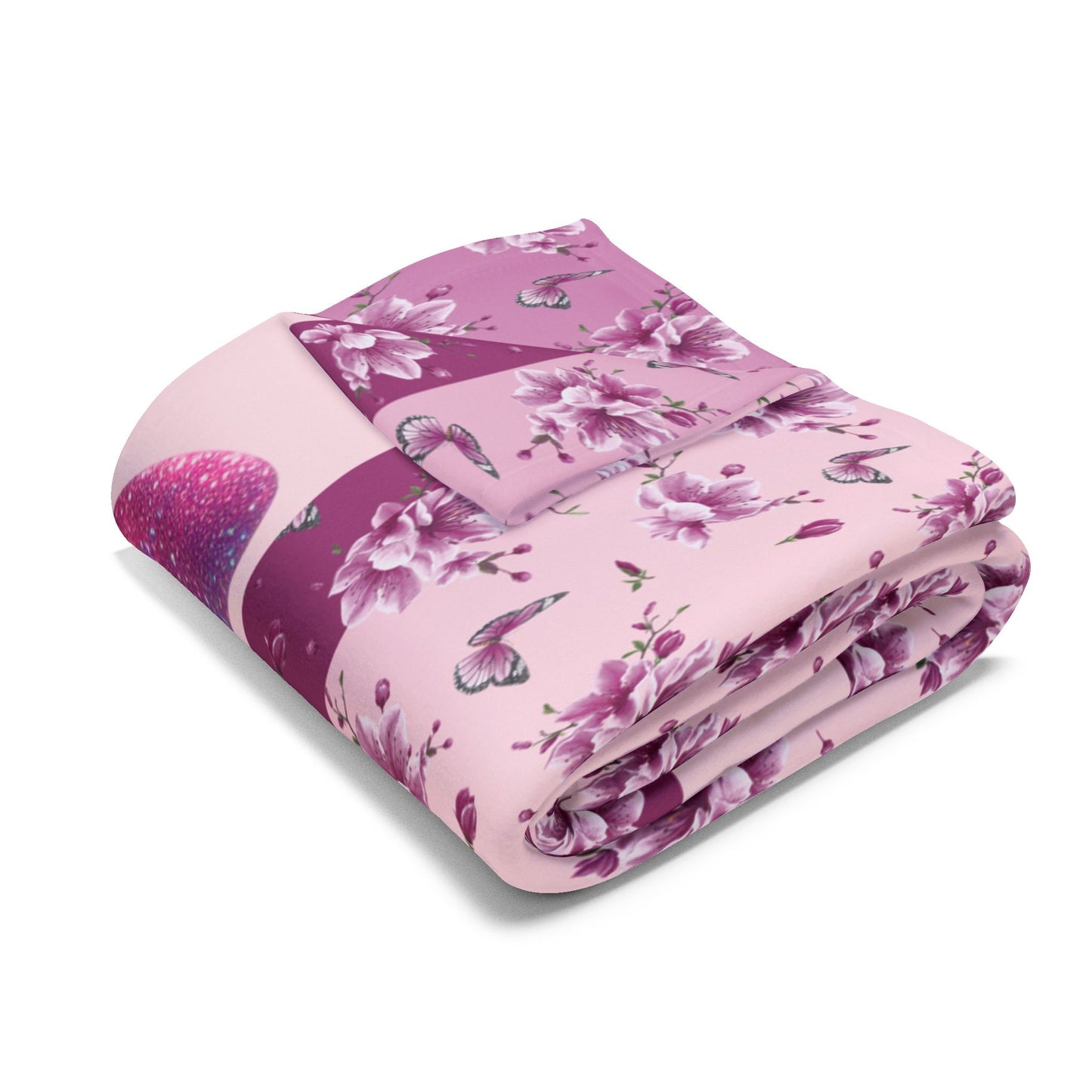 Fairy Flowers Girl  Pink Blanket