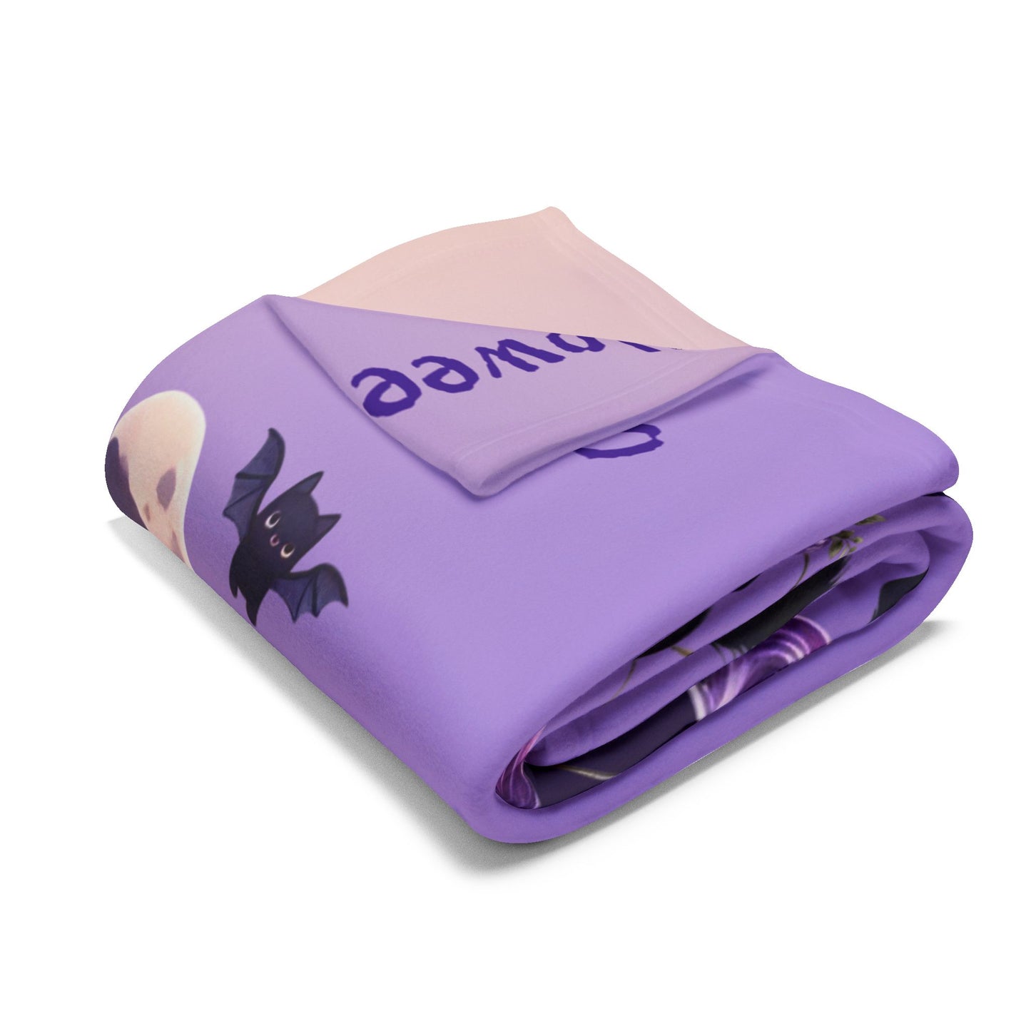 Personalized Virgo Halloween Blanket for Girls, Custom Name Zodiac Toddler Halloween Throw