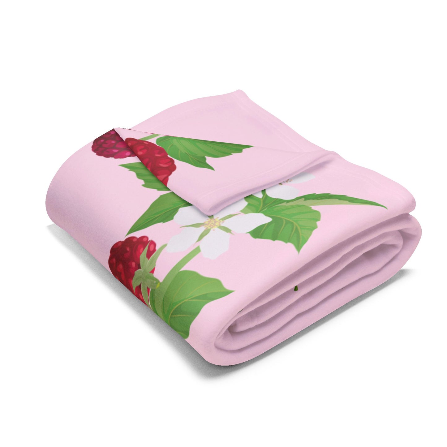 Personalized Raspberry Milestone Baby Blanket, Soft Velveteen Plush Fleece