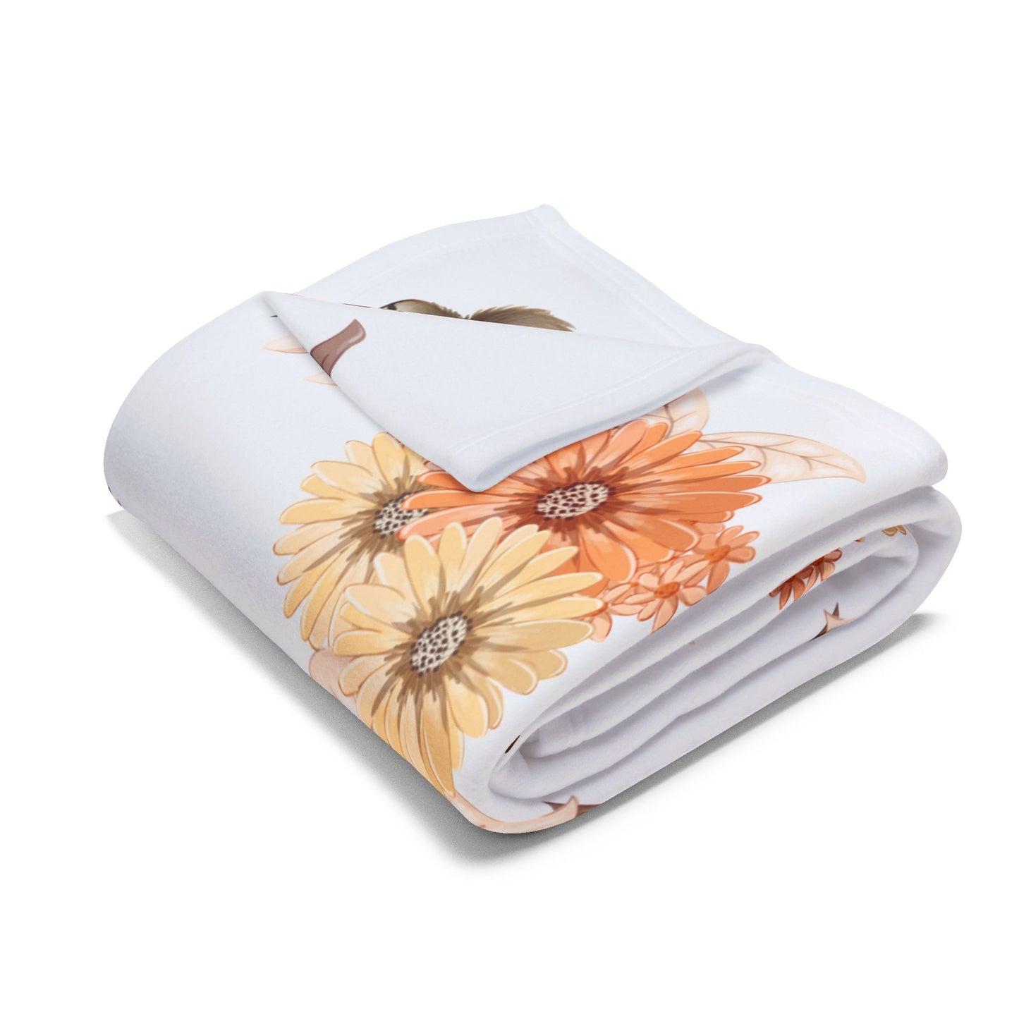 Personalized Woodland Animal Milestone Baby Boy Blanket – Soft Velveteen Plush Fleece