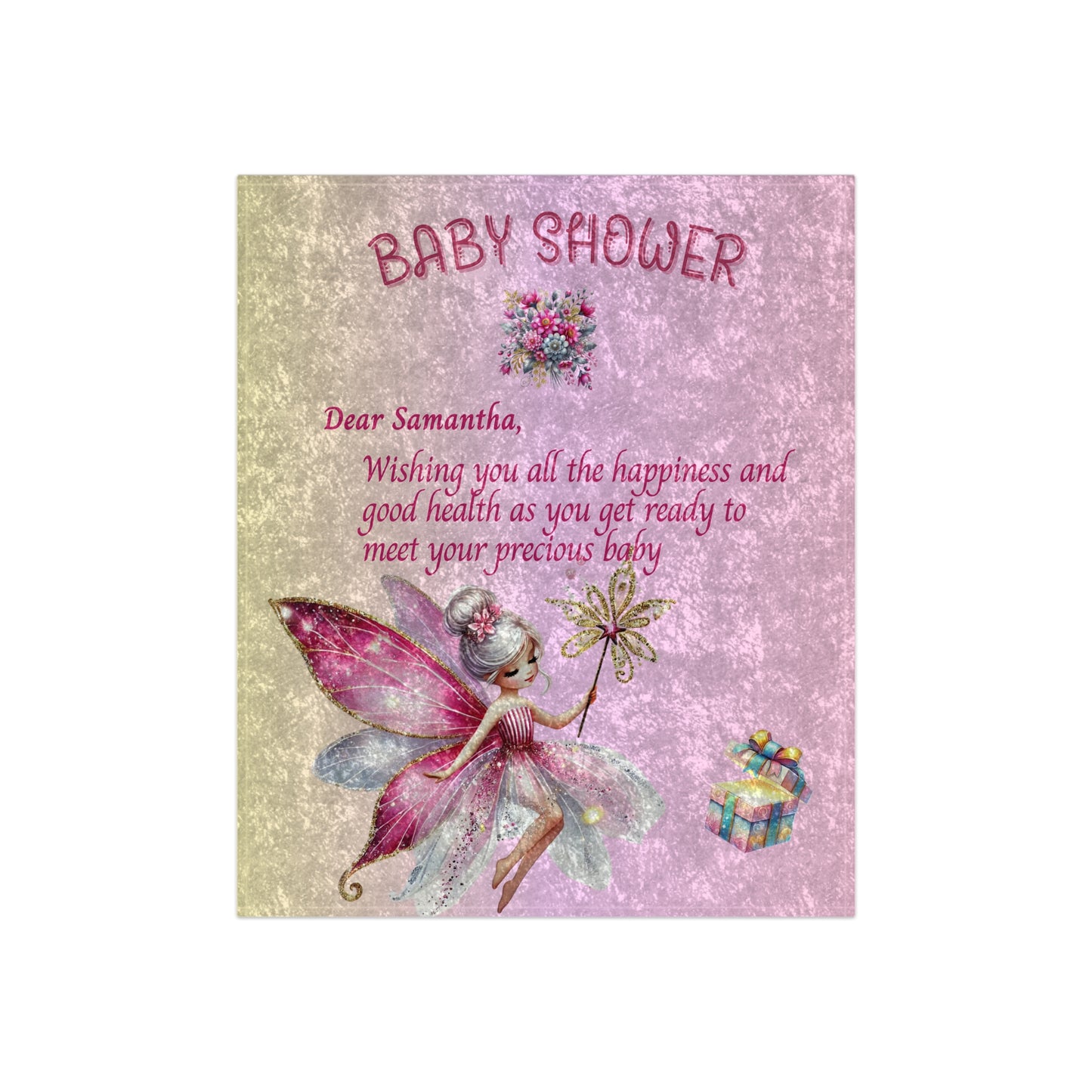 ''Fairy wishes'' Crushed Velvet Blanket