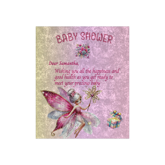 ''Fairy wishes'' Crushed Velvet Blanket