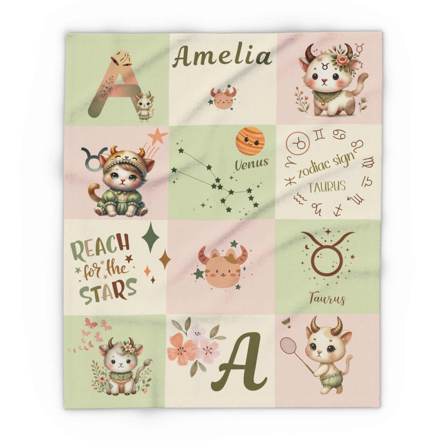 Zodiac Taurus Girl Blanket