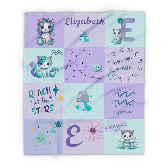 Zodiac Aquarius Girl  Blanket