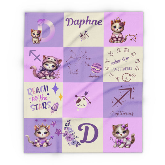 Zodiac Sagittarius Girl Blanket