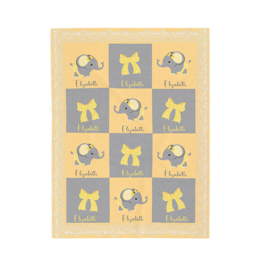 ''Lace Pattern'' Fleece Baby Blanket