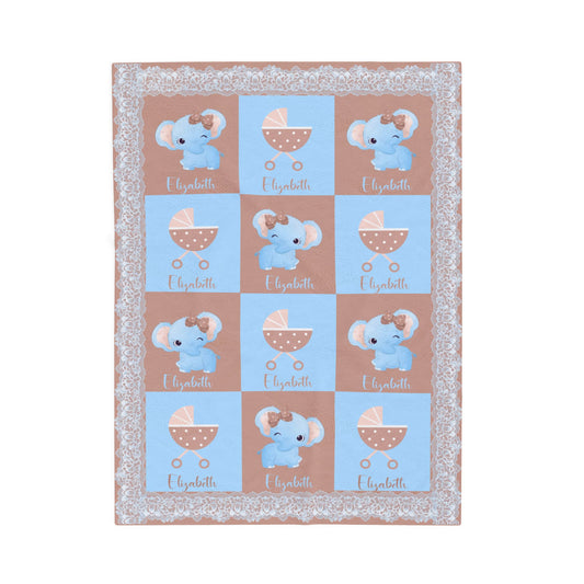 ''Lace Pattern'' Fleece Baby Blanket