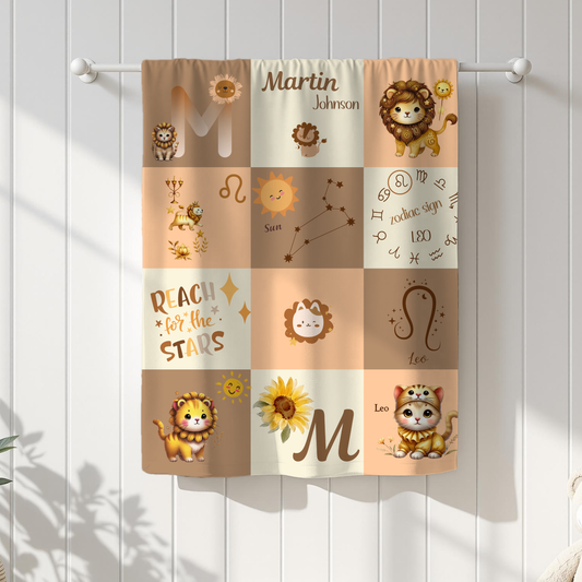 Zodiac Leo Boy Blanket