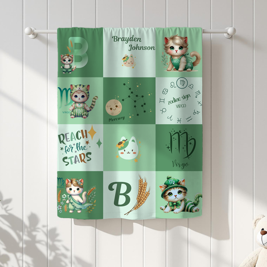 Zodiac Virgo Boy Blanket